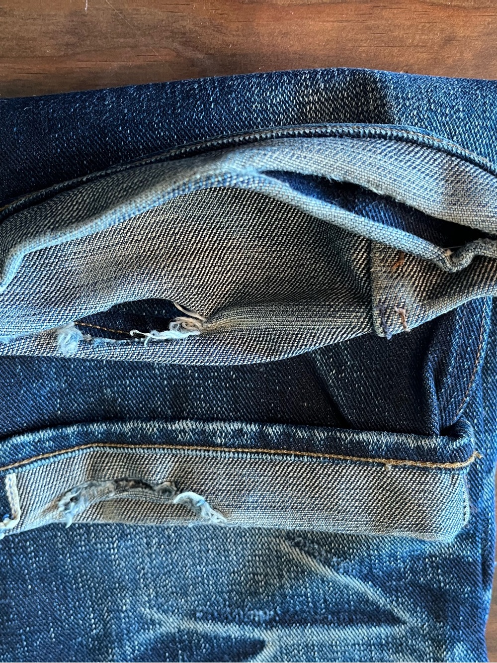Men's The Unbranded Brand UB321 21 oz Straight Selvedge Raw Denim Jeans 36 - Picture 9 of 9
